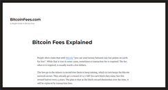 Desktop Screenshot of bitcoinfees.com