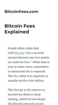 Mobile Screenshot of bitcoinfees.com